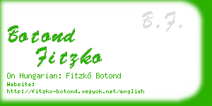 botond fitzko business card